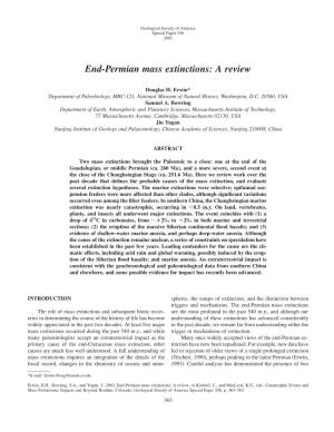 End-Permian Mass Extinctions: a Review