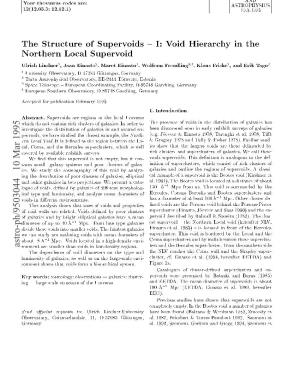 The Structure of Supervoids { I: Void Hierarchy in the Northern Local