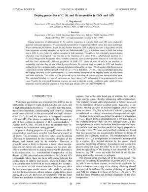 Doping Properties of C, Si, and Ge Impurities in Gan and Aln