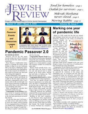 Pandemic Passover 2.0 Answer to This Question