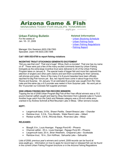 Urban Fishing Bulletin Related Information