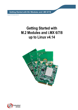 Getting Started with M.2 Modules and I.MX 6/7/8 up to Linux V4.14