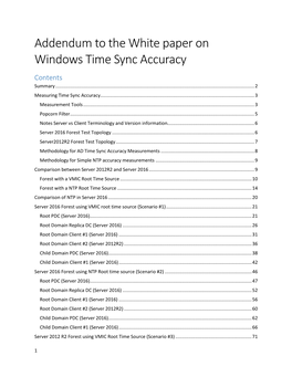 Windows Server 2016 Time Sync Accuracy Addendum
