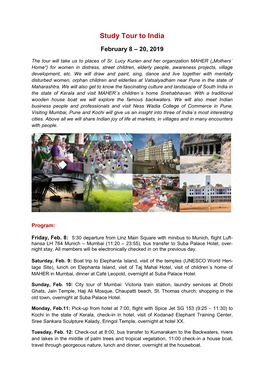 Study Tour to India