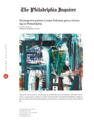 Homegrown Painter Louise Fishman Gets a Victory Lap in Philadelphia by Edith Newhall Published: September 26, 2019