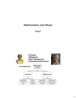 Mathematics and Music