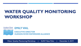 Water Quality Monitoring Workshop