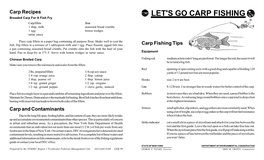 Carp Fishing Tips, Recipes and Contaminants