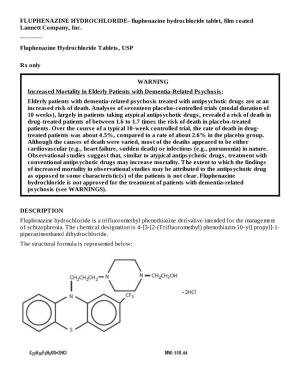 Fluphenazine Hydrochloride Tablets, USP