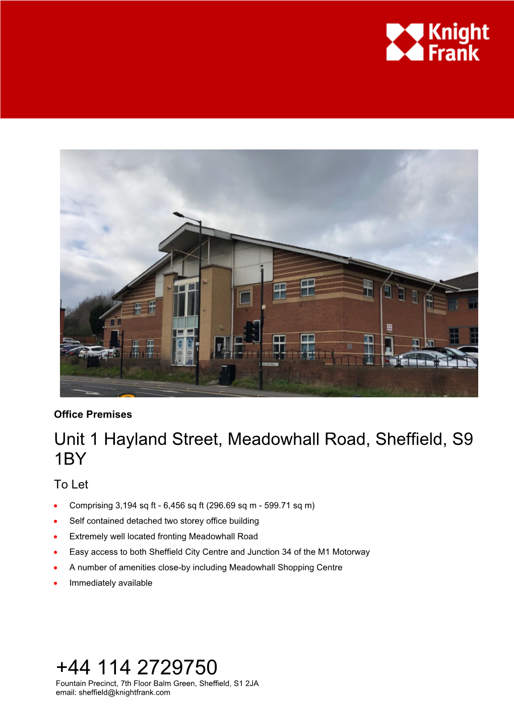 Unit 1 Hayland Street, Meadowhall Road, Sheffield, S9 1BY to Let