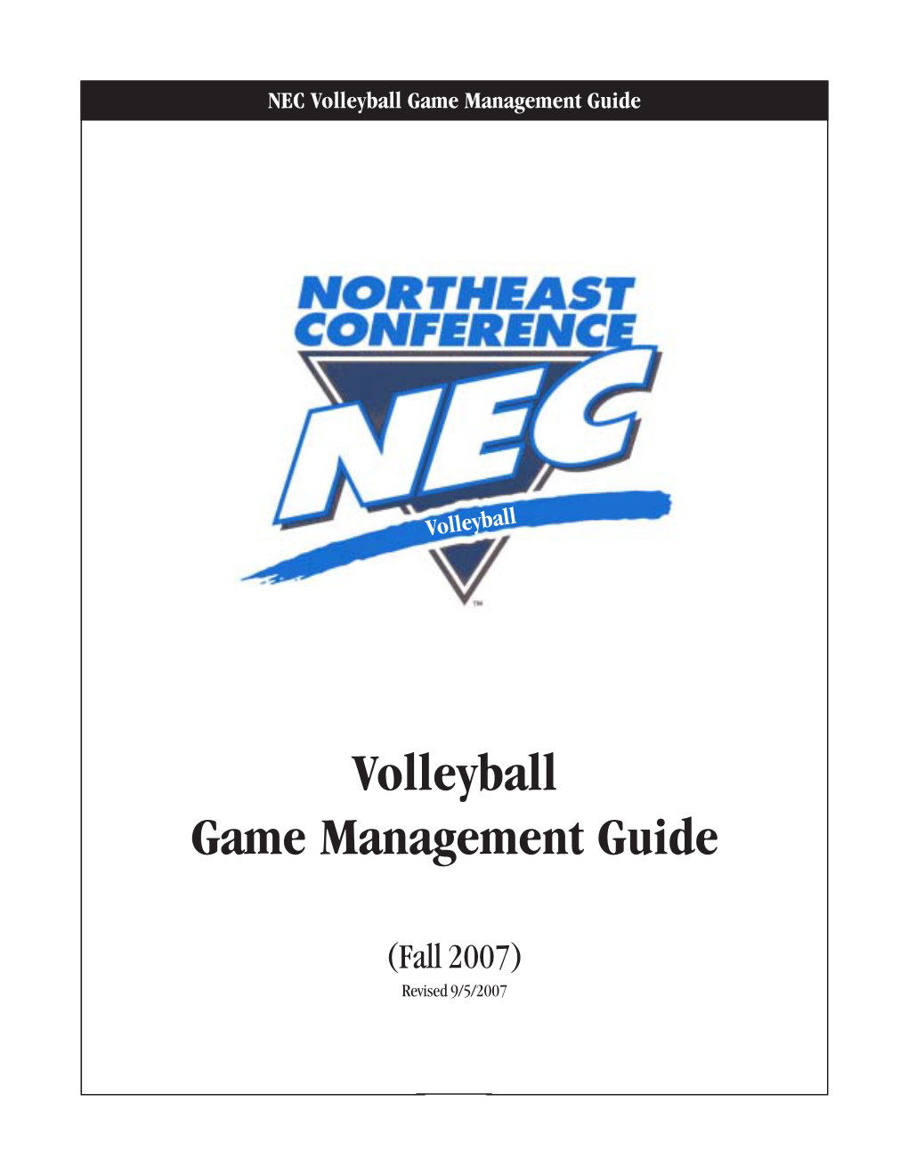 Volleyball Game Management Guide.Pmd