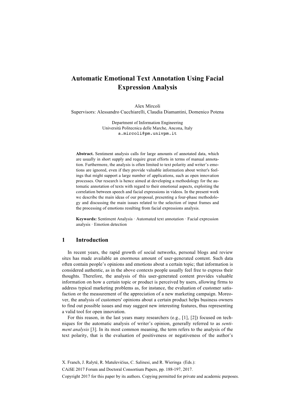 Automatic Emotional Text Annotation Using Facial Expression Analysis