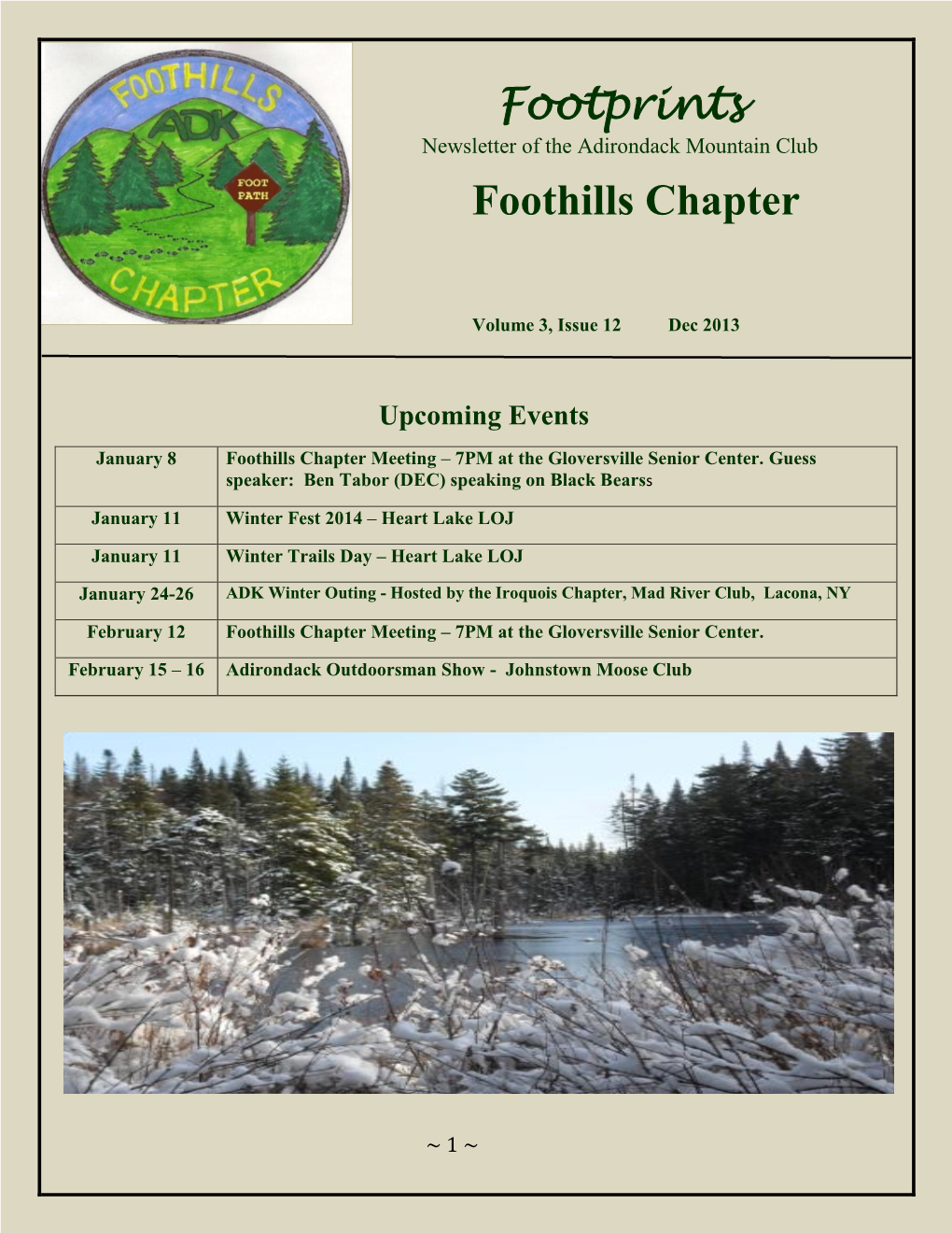 Footprints Foothills Chapter