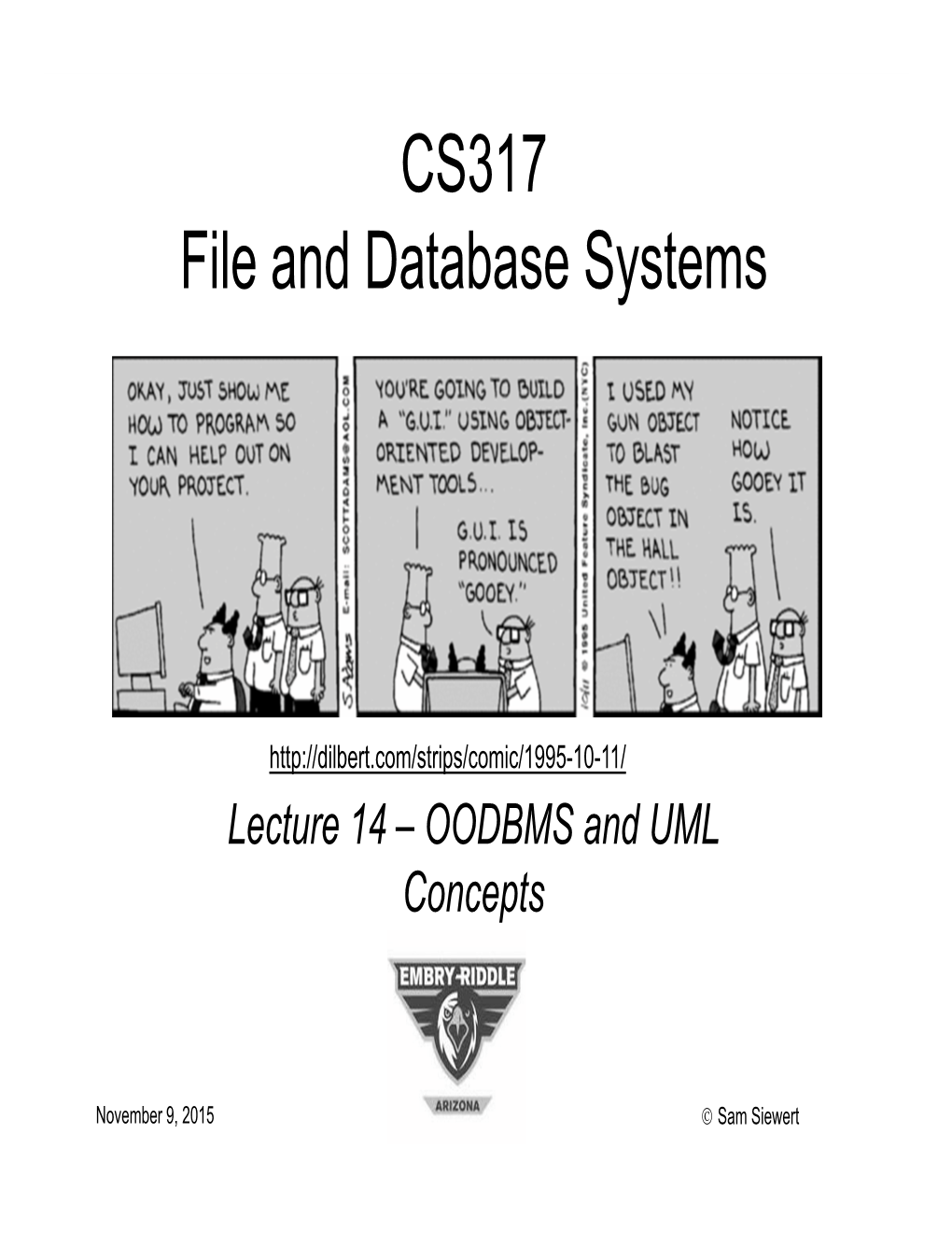 CS317 File and Database Systems