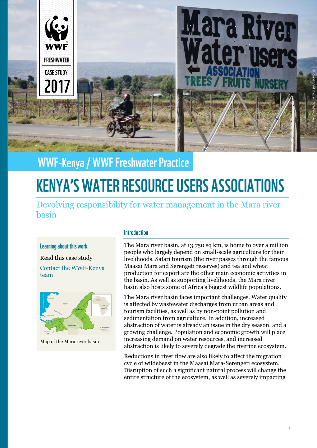 Devolving Responsibility for Water Management in the Mara River Basin
