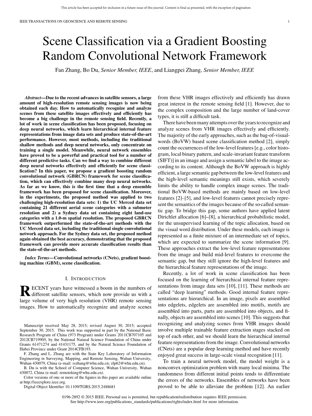 Scene Classification Via a Gradient Boosting Random Convolutional