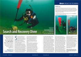 Search and Recovery Diver Specialty Course Is for You