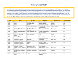 History Career Path