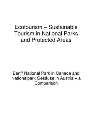 Ecotourism – Sustainable Tourism in National Parks and Protected Areas