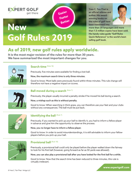 New Golf Rules 2019