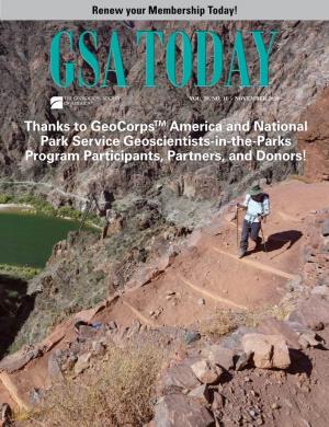 Thanks to Geocorpstm America and National Park Service Geoscientists