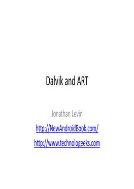 Dalvik and ART