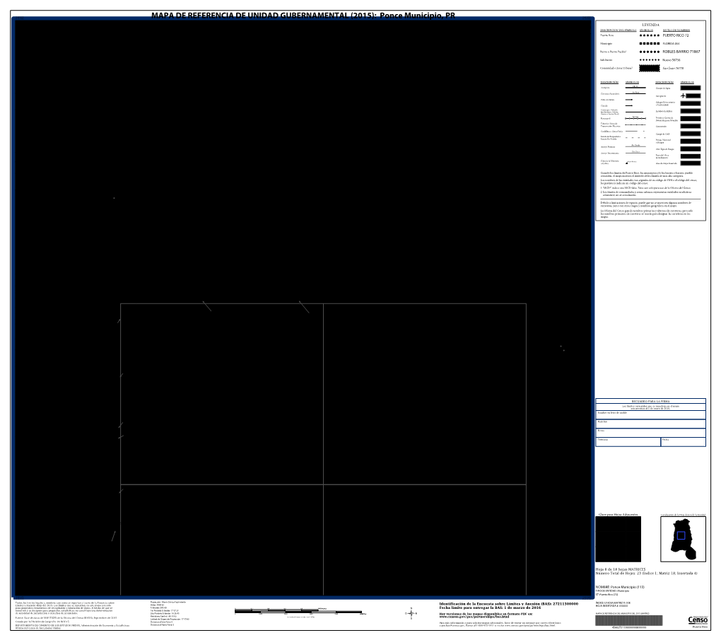 MAPA DE REFERENCIA DE UNIDAD GUBERNAMENTAL (2015): Ponce Municipio, PR 66.594178O