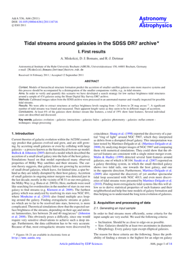 Tidal Streams Around Galaxies in the SDSS DR7 Archive⋆