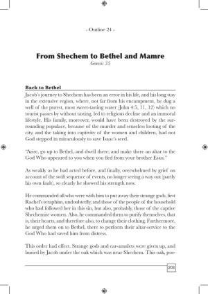 From Shechem to Bethel and Mamre Genesis 35