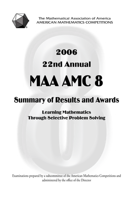MAA AMC 8 Summary of Results and Awards