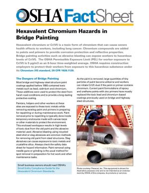 Hexavalent Chromium Hazards in Bridge Painting