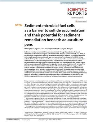Sediment Microbial Fuel Cells As a Barrier to Sulfide Accumulation And