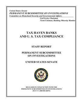 Tax Haven Banks and U. S. Tax Compliance