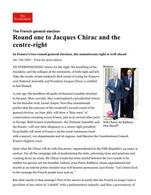Round One to Jacques Chirac and the Centre-Right