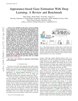 Appearance-Based Gaze Estimation with Deep Learning: a Review and Benchmark