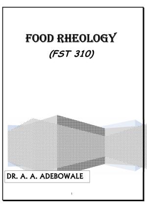 Food Rheology (Fst 310)