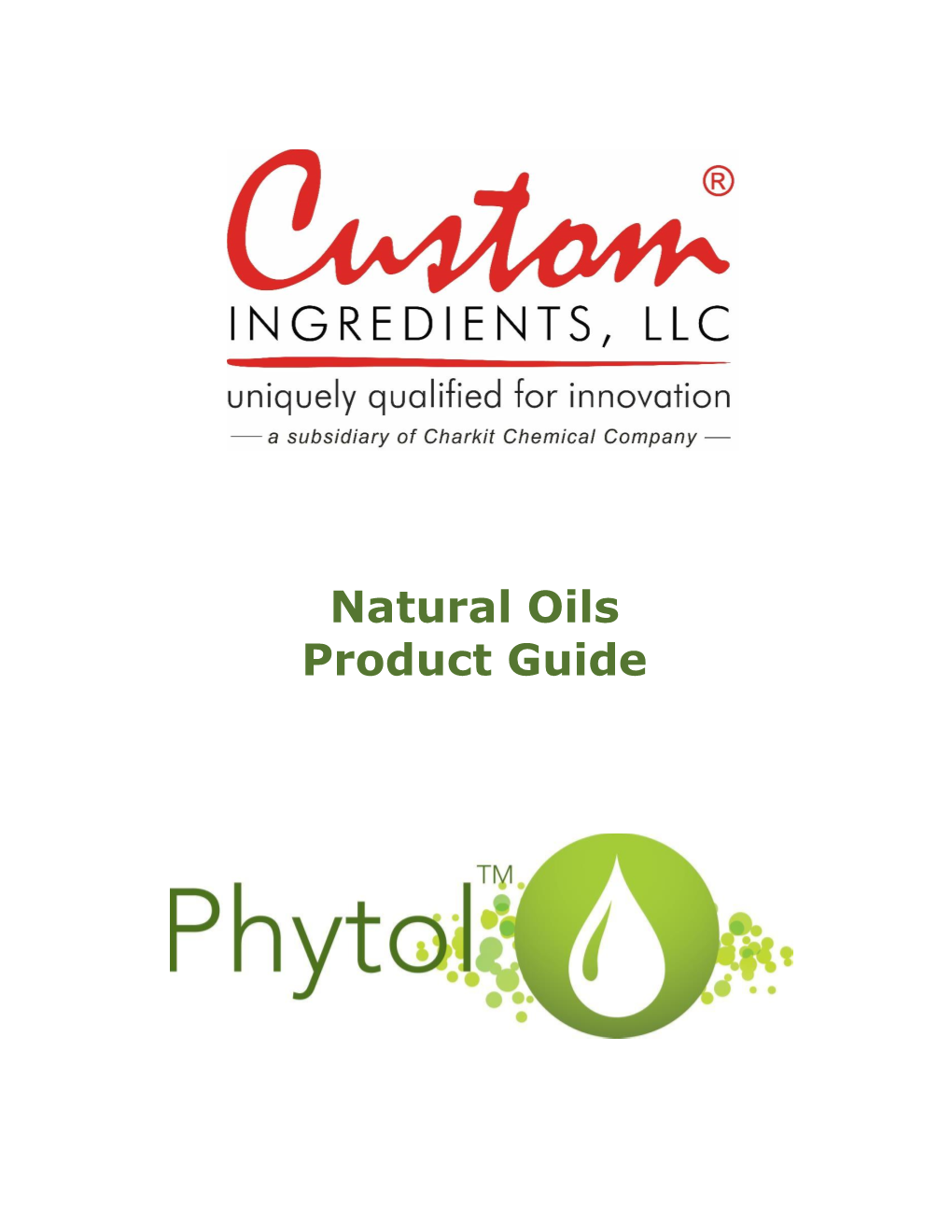 Natural Oils Product Guide