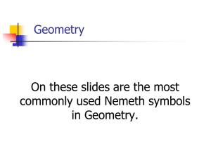 Nemeth for Geometry