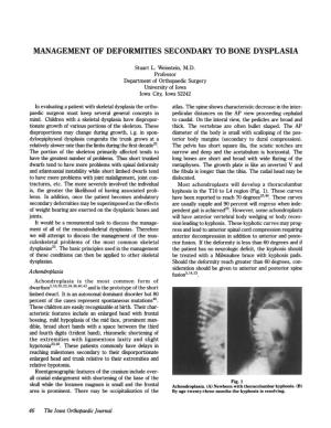 Management of Deformities Secondary to Bone Dysplasia