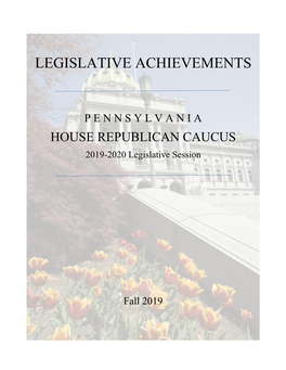Legislative Accomplishments