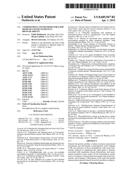 (12) United States Patent (10) Patent No.: US 8,685,947 B2 Mathiowitz Et Al