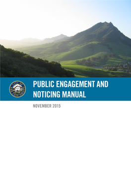 Public Engagement and Noticing Manual
