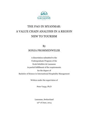 The Pao in Myanmar: a Value Chain Analysis in a Region New to Tourism