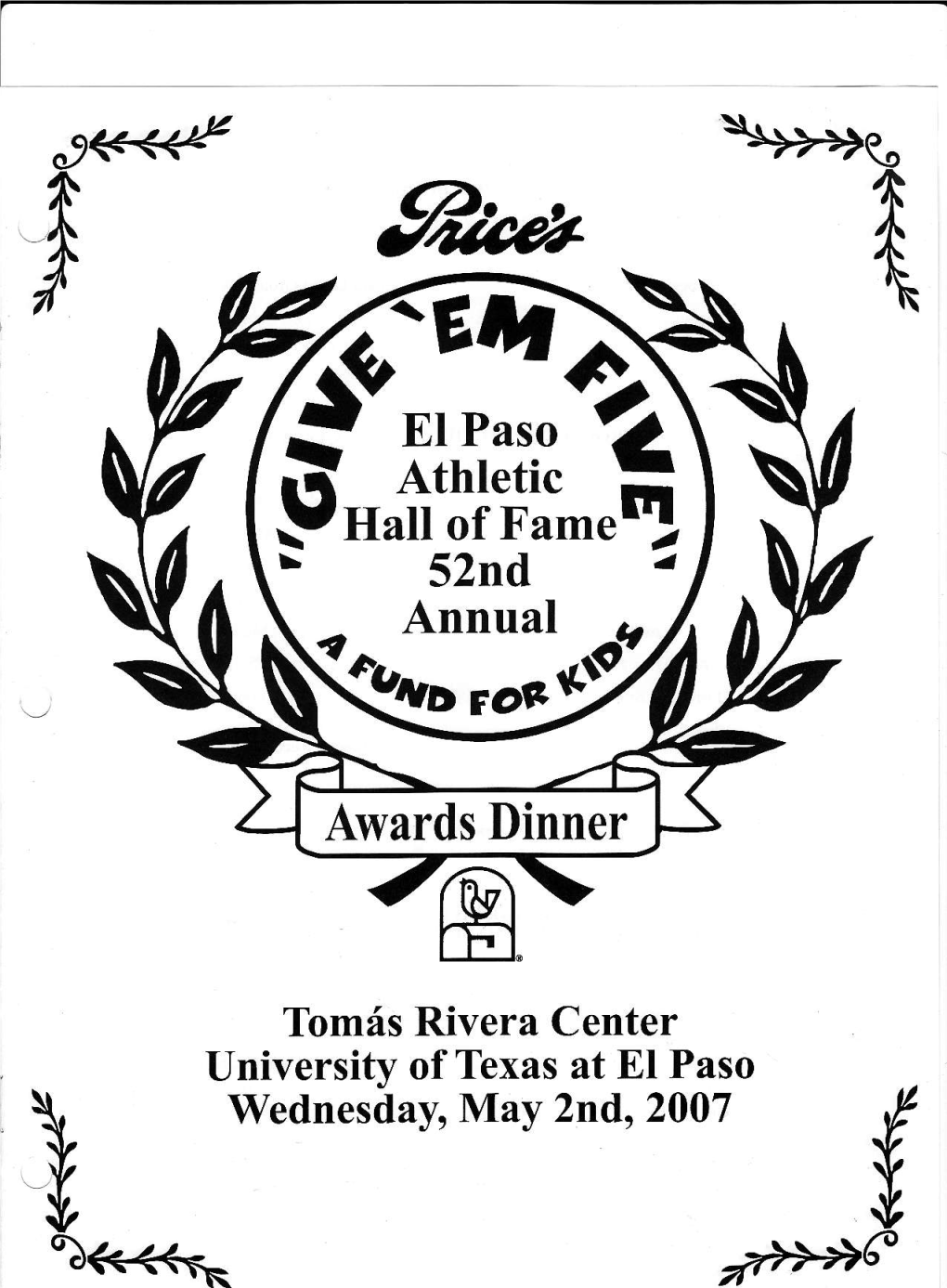 2007 Dinner Program