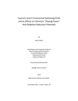 Cyanuric Acid in Commercial Swimming Pools and Its Effects on Chlorine's