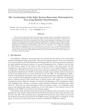 The Acceleration of the Solar System Barycenter Determined By