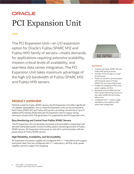 Fujitsu PCI Expansion Unit