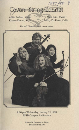 Concert : Cavani String Quartet (1998-01-21)