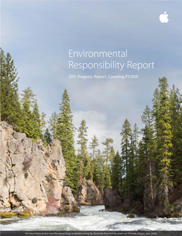 2015 Environmental Responsibility Report, Covering Fiscal Year 2014, Highlights the Progress We’Ve Made