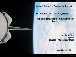 The Shuttle Propulsion Systems